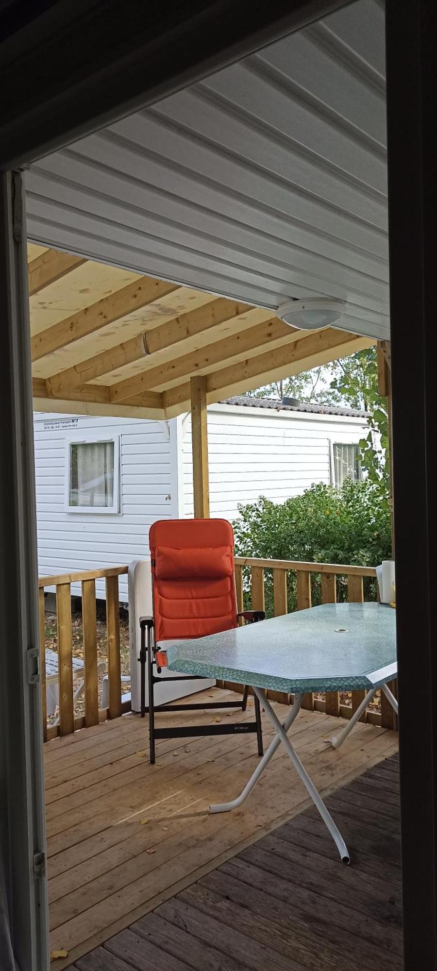 Mobilhome L'Oasis Camping Le Clos Cottet アングル エクステリア 写真