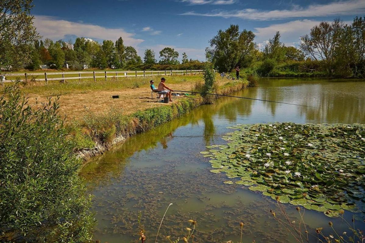 Mobilhome L'Oasis Camping Le Clos Cottet アングル エクステリア 写真